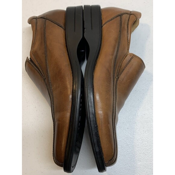 Steve Madden Loafers 9.5 Brown Leather Slip on Square Toe